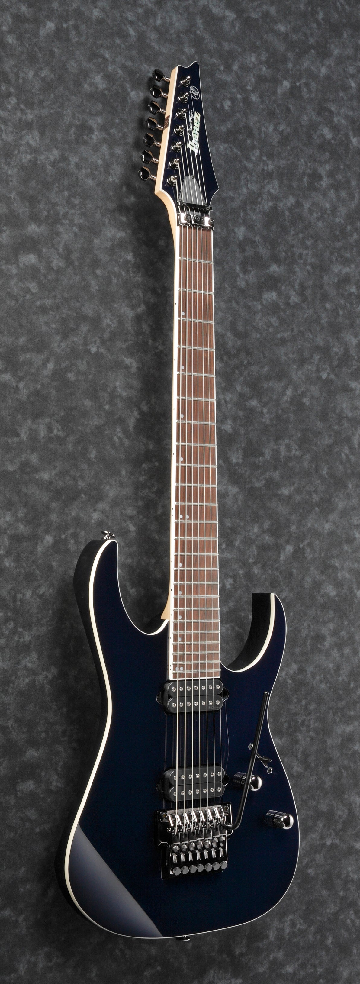 Ibanez Electric Guitar - RG Prestige 7str Electric Guitar (27" scale) w/Case - Dark Tide Blue - RG2027XLDTB