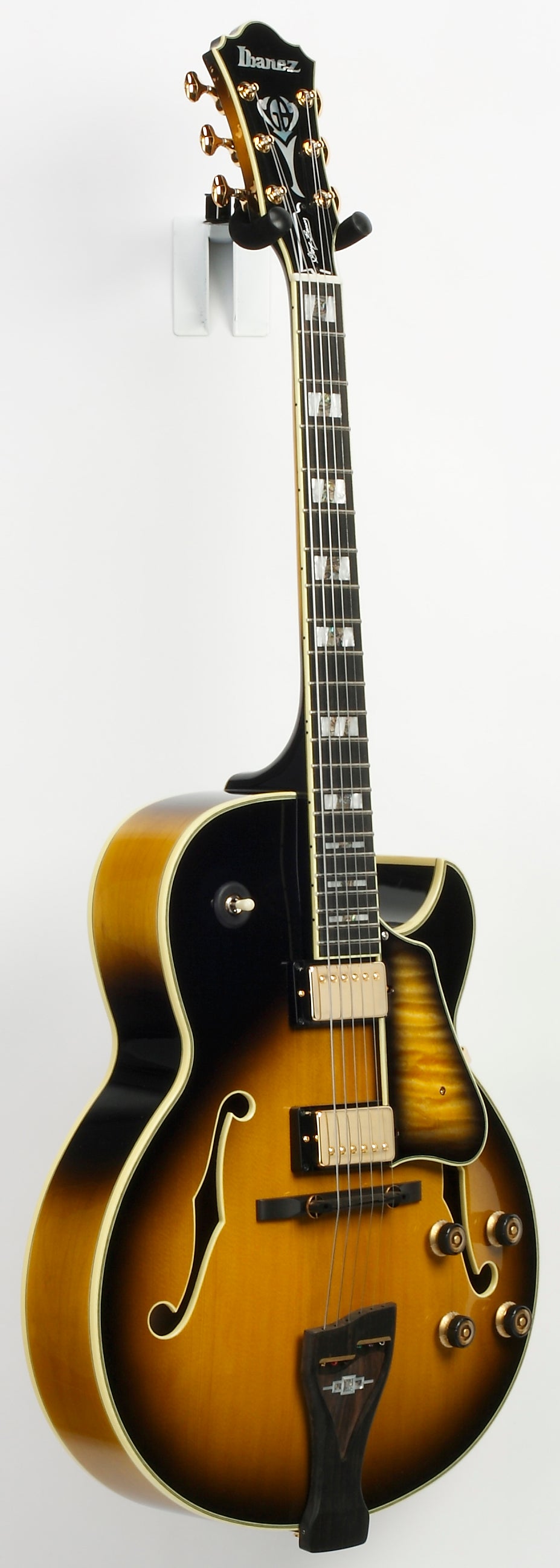 Ibanez Electric Guitar - George Benson Signature 6str Electric Guitar w/Case - Vintage Yellow Sunburst - LGB300VYS