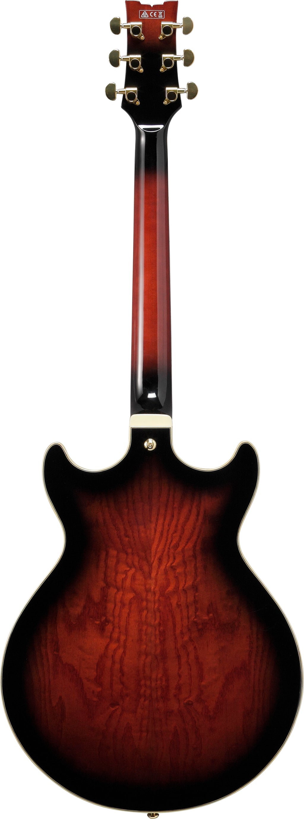 Ibanez Electric Guitar - AM Artstar 6str Electric Guitar w/Case - Dark Brown Sunburst - AM153QADBS