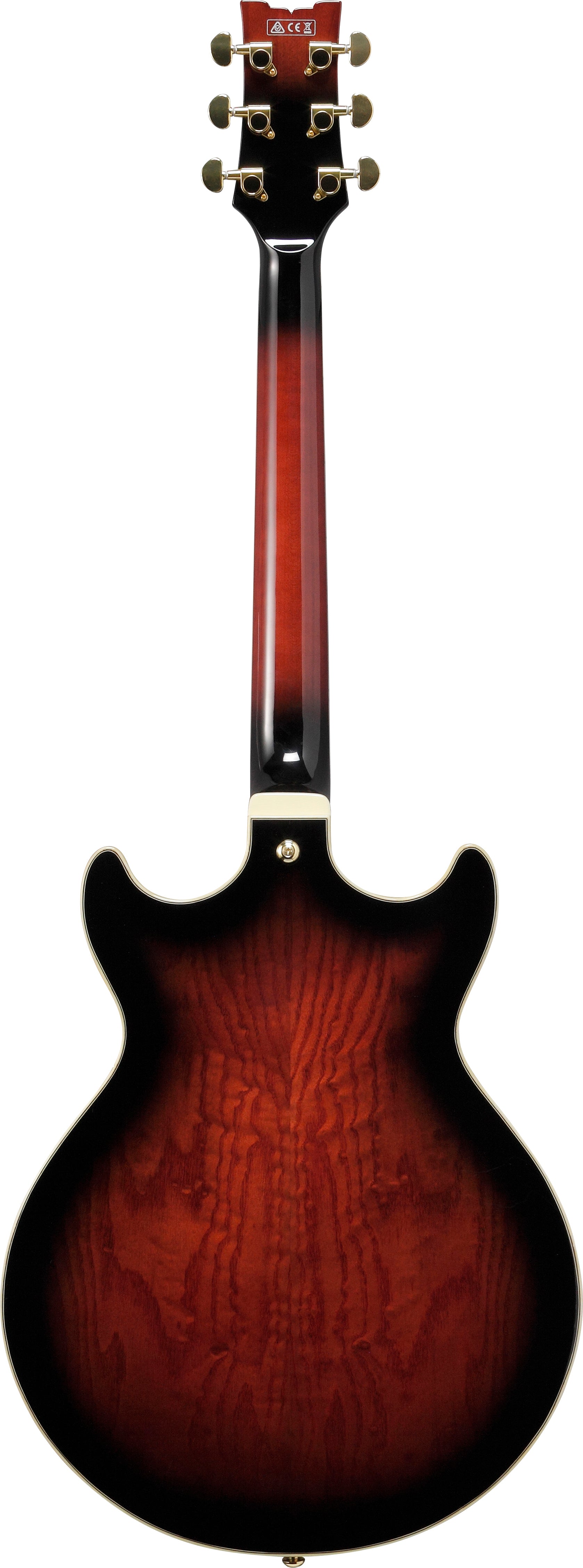 Ibanez Electric Guitar - AM Artstar 6str Electric Guitar w/Case - Dark Brown Sunburst - AM153QADBS
