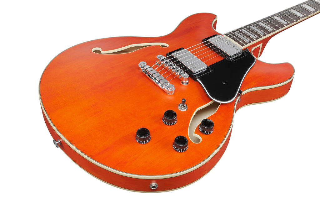 Ibanez Electric Guitar - AS Artcore 6str Electric Guitar  - Transparent Tangerine Flat - AS73TTF