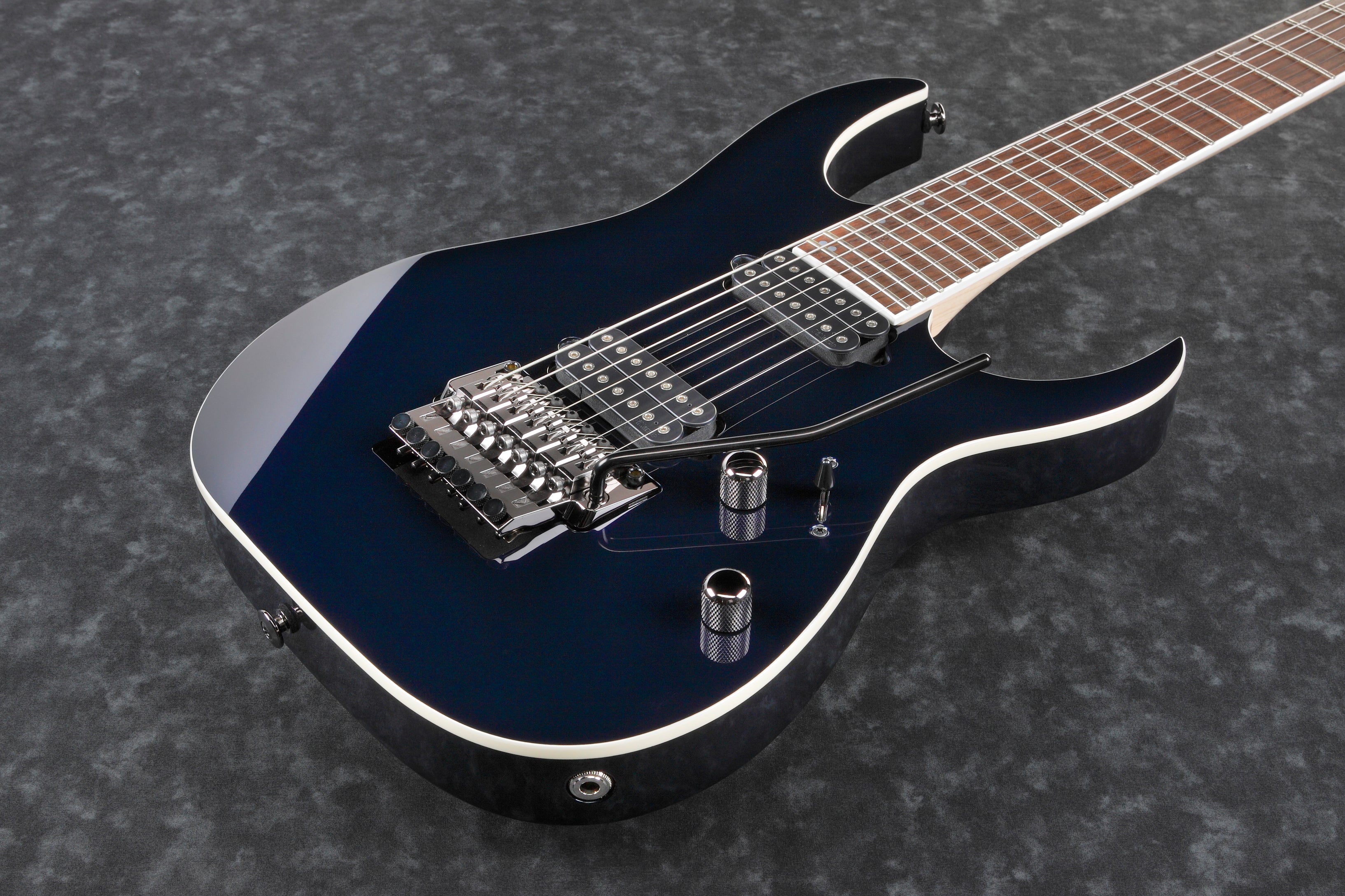 Ibanez Electric Guitar - RG Prestige 7str Electric Guitar (27" scale) w/Case - Dark Tide Blue - RG2027XLDTB