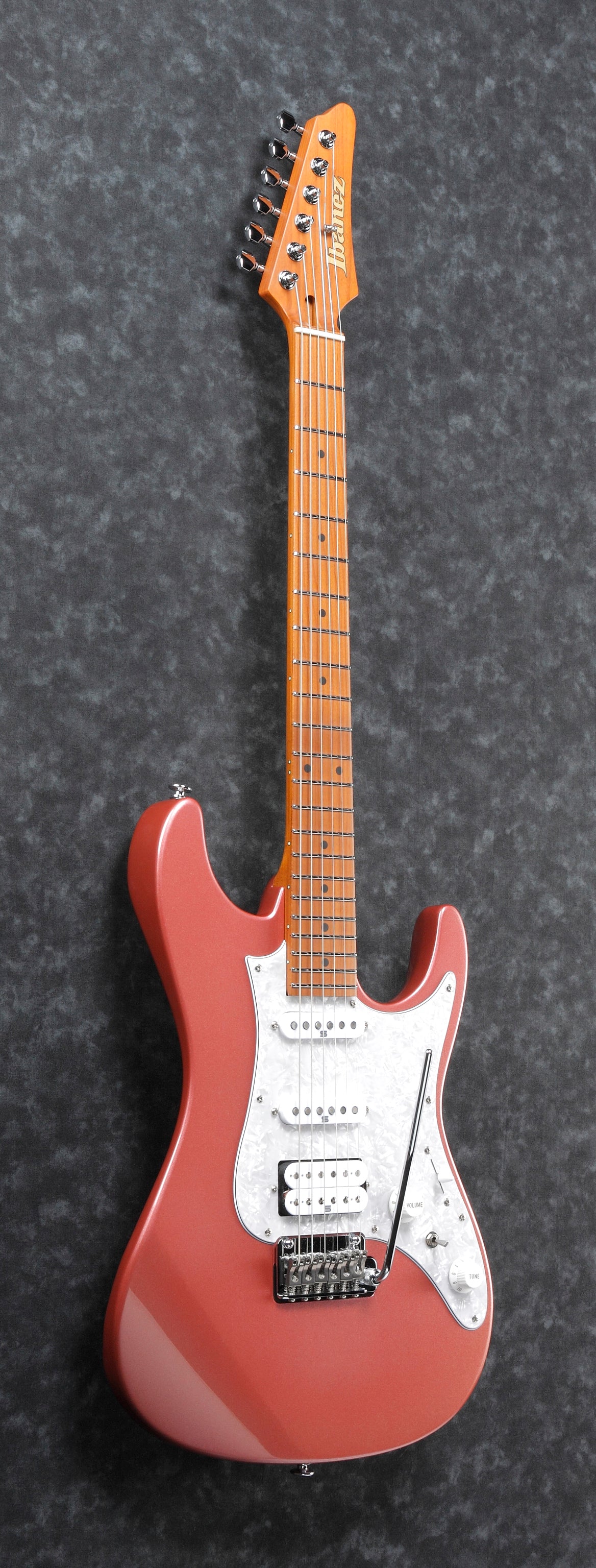 Ibanez Electric Guitar - AZ Prestige 6str Electric Guitar w/Case - Hazy Rose Metallic - AZ2204HRM