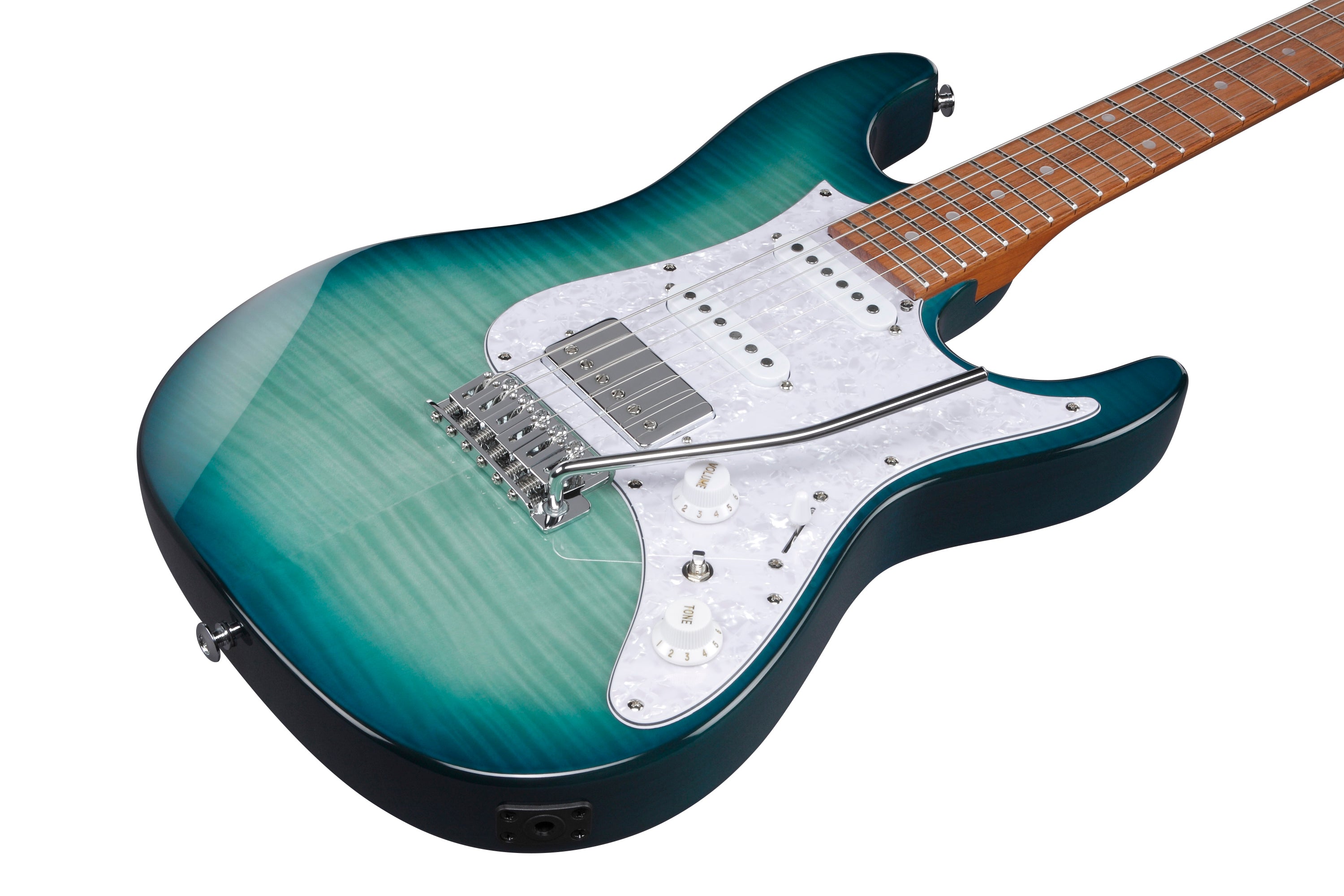 Ibanez Electric Guitar - AZ Standard 6str Electric Guitar - Transparent Turquoise Burst - AZ22S1FTXB