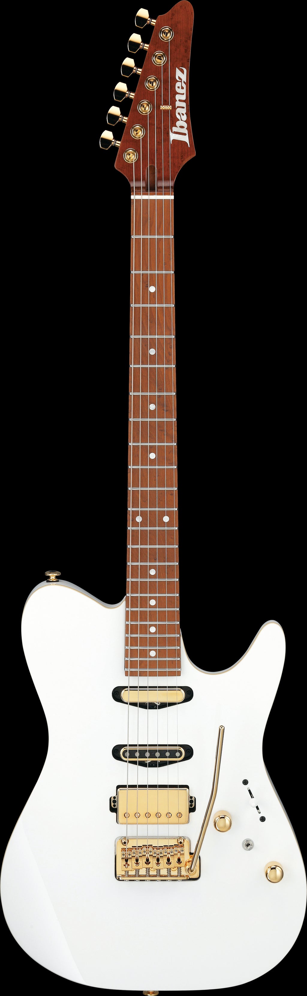 Ibanez Electric Guitar - Lari Basilio Signature 6str Electric Guitar w/Case - White - LB1WH