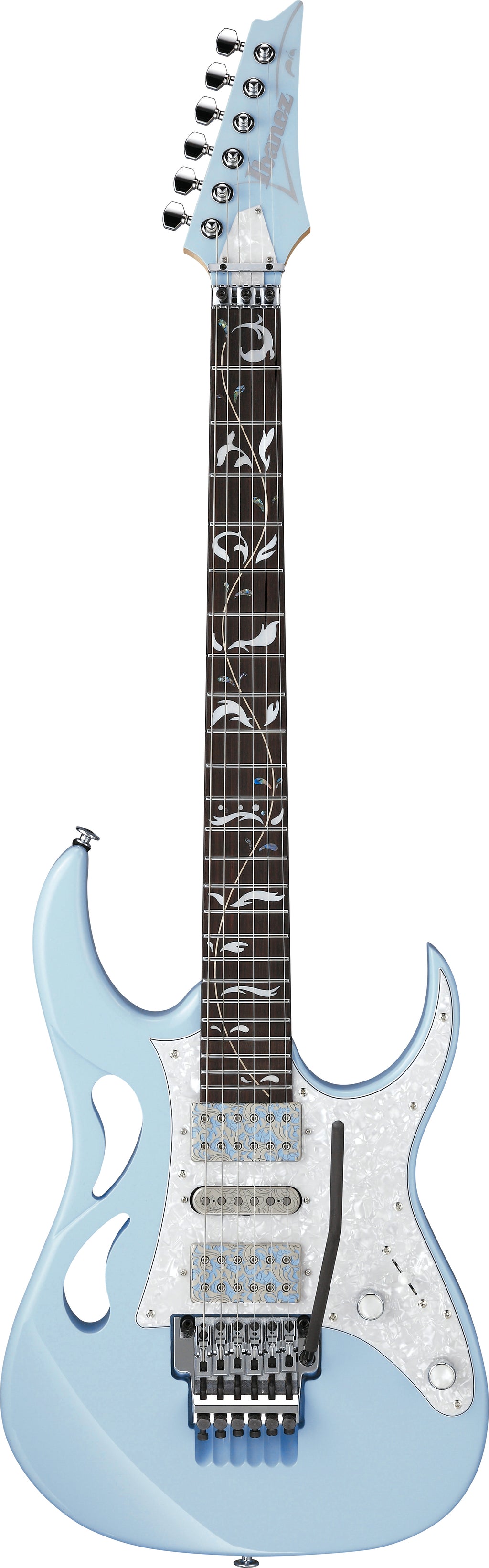 Ibanez Electric Guitar - Steve Vai Signature 6str Electric Guitar w/Case - Blue Powder - PIA3761CBLP