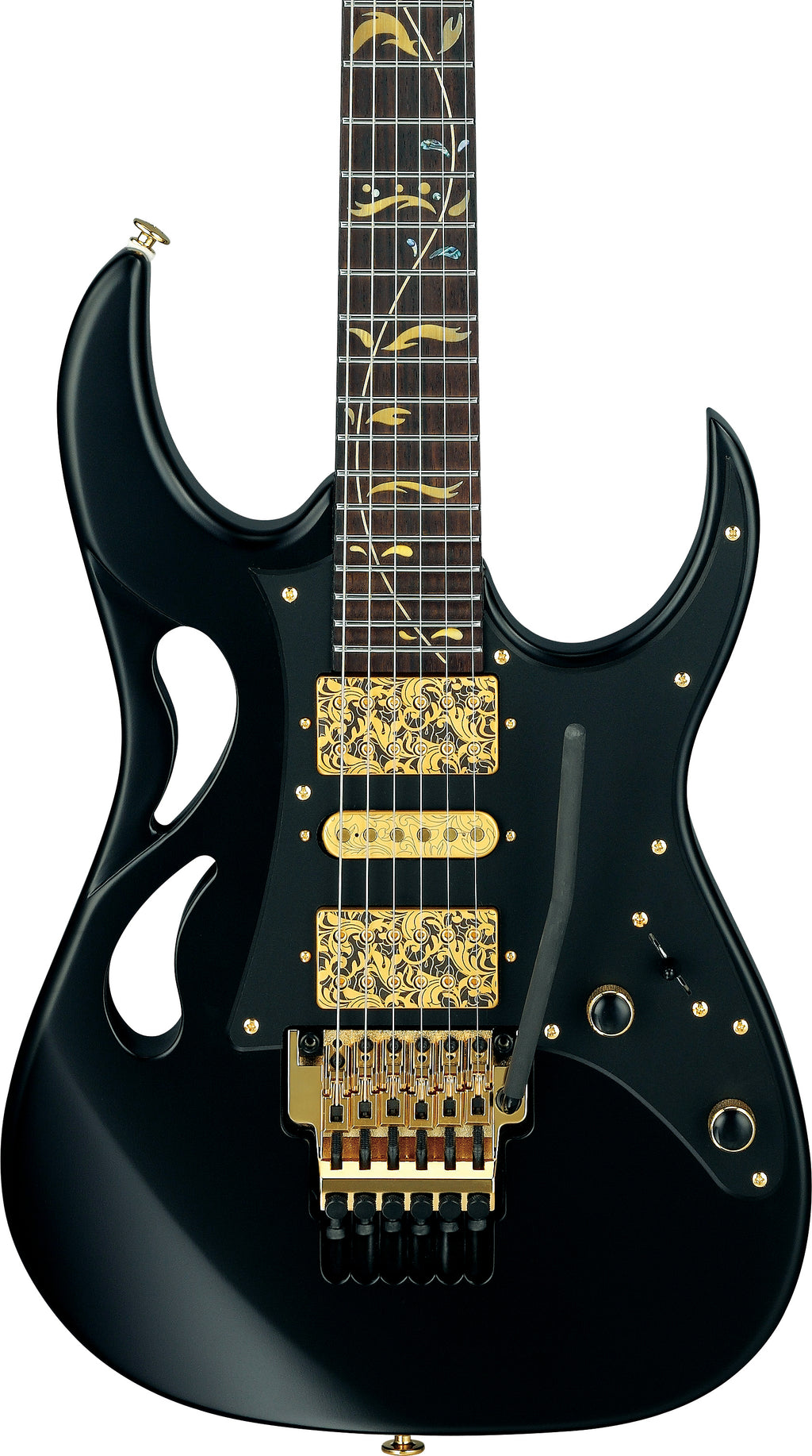 Ibanez Electric Guitar - Steve Vai Signature 6str Electric Guitar w/Case - Onyx Black - PIA3761XB