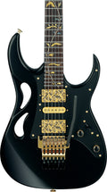 Ibanez Electric Guitar - Steve Vai Signature 6str Electric Guitar w/Case - Onyx Black - PIA3761XB