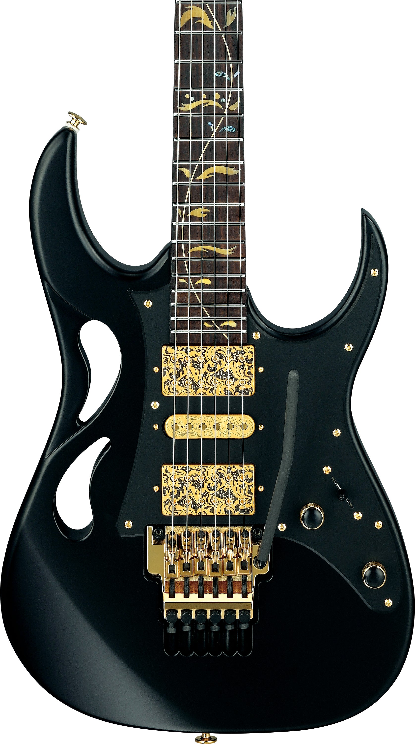 Ibanez Electric Guitar - Steve Vai Signature 6str Electric Guitar w/Case - Onyx Black - PIA3761XB