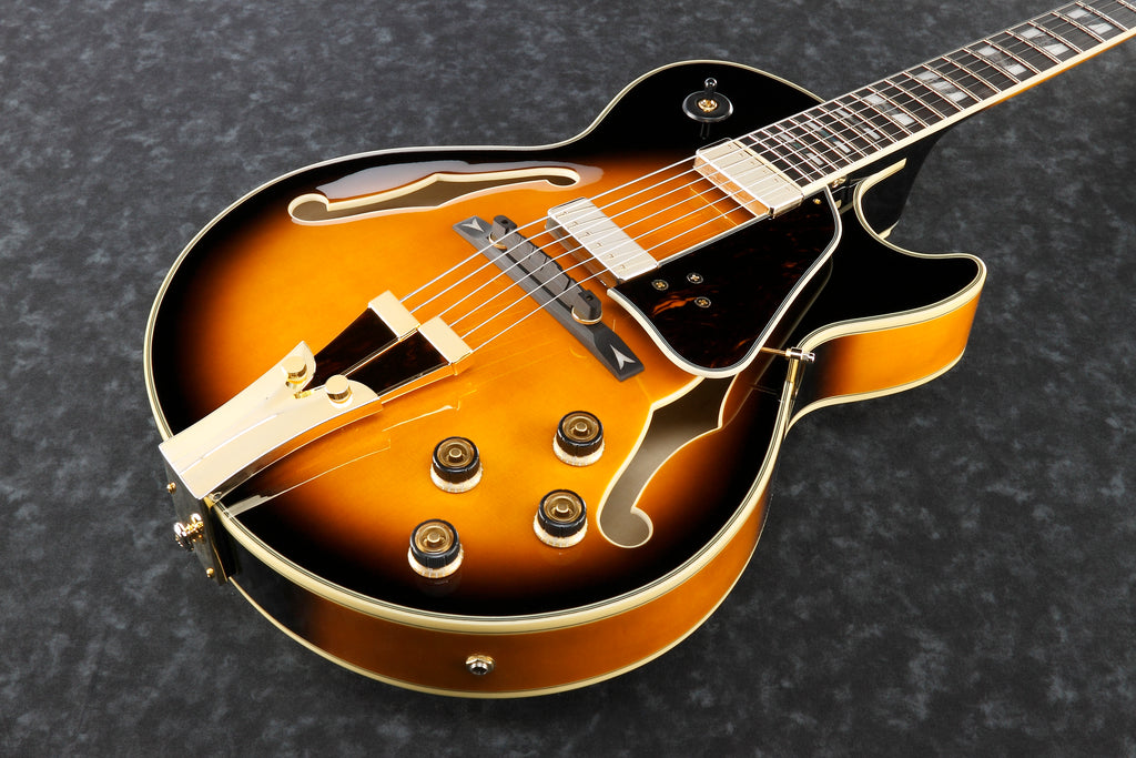 Ibanez Electric Guitar - George Benson Signature  6str Electric Guitar w/Case - Brown Sunburst - GB10SEBS