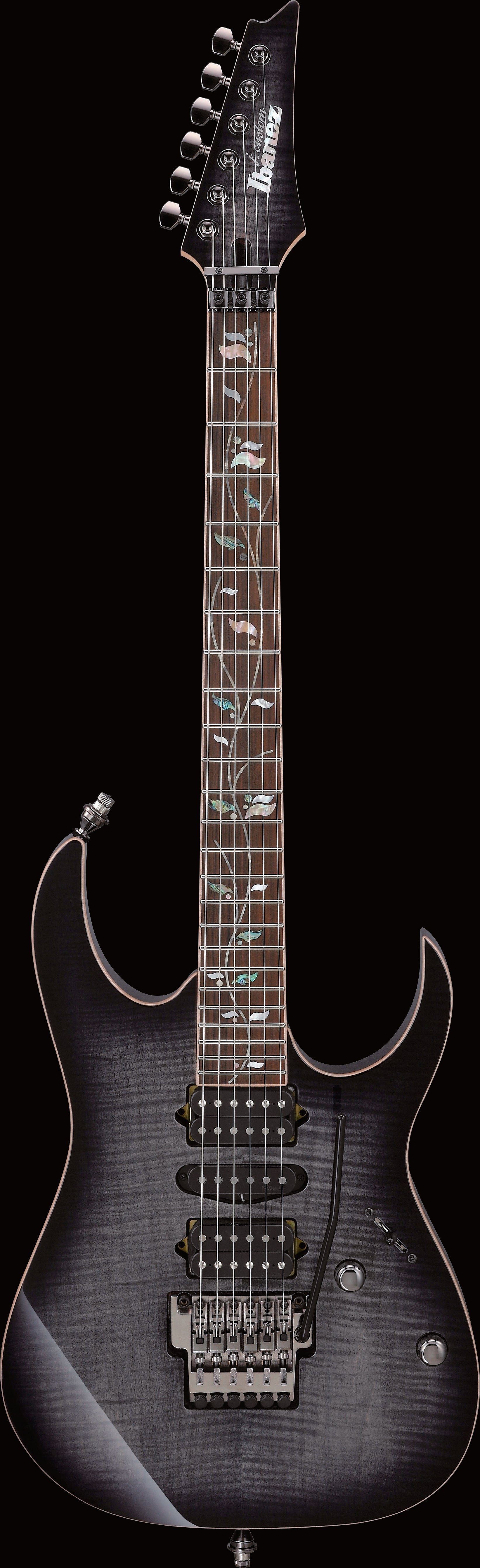 Ibanez Electric Guitar - RG j.custom 6str Electric Guitar w/Case - Black Rutile - RG8570BRE