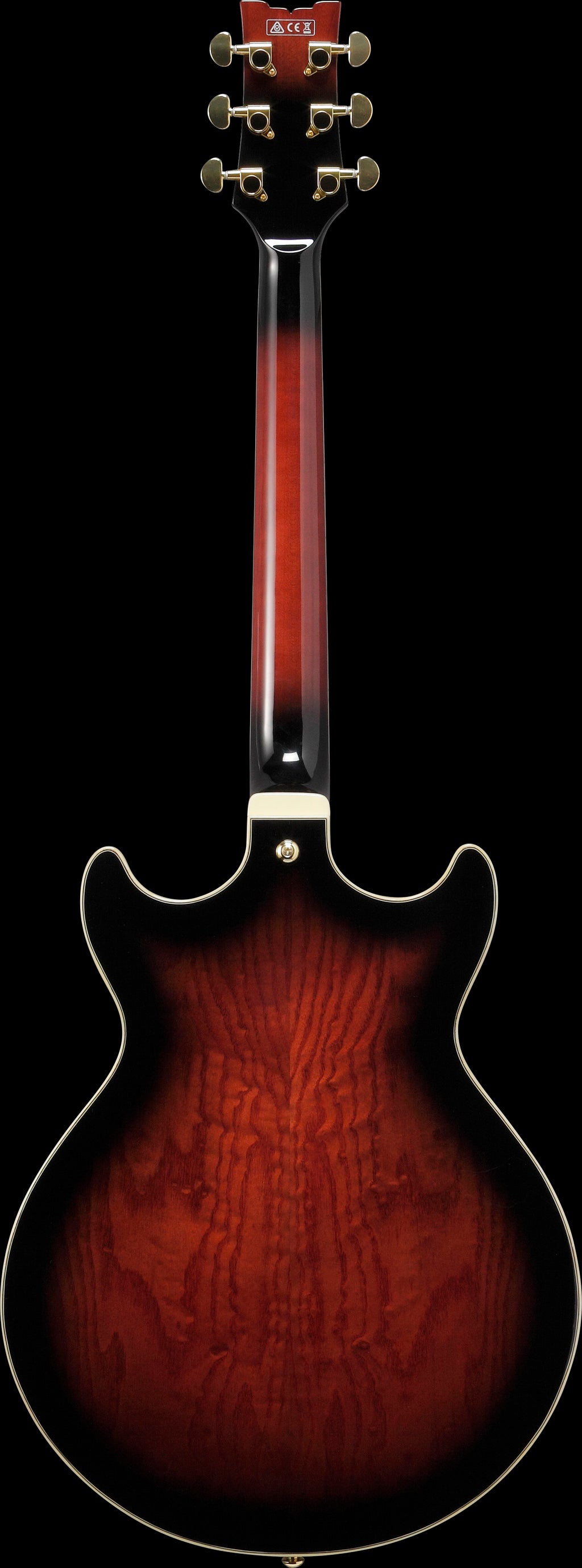 Ibanez Electric Guitar - AM Artstar 6str Electric Guitar w/Case - Dark Brown Sunburst - AM153QADBS