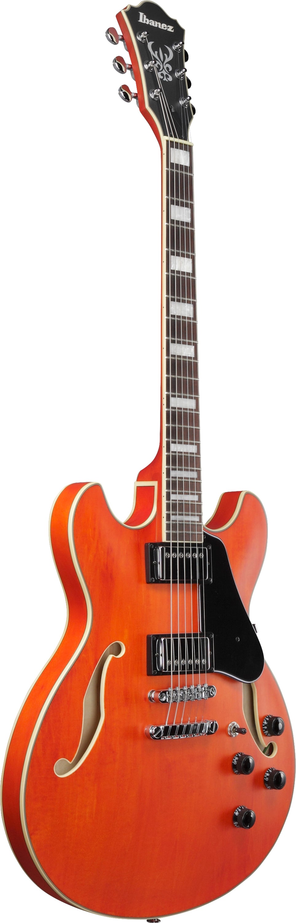 Ibanez Electric Guitar - AS Artcore 6str Electric Guitar  - Transparent Tangerine Flat - AS73TTF