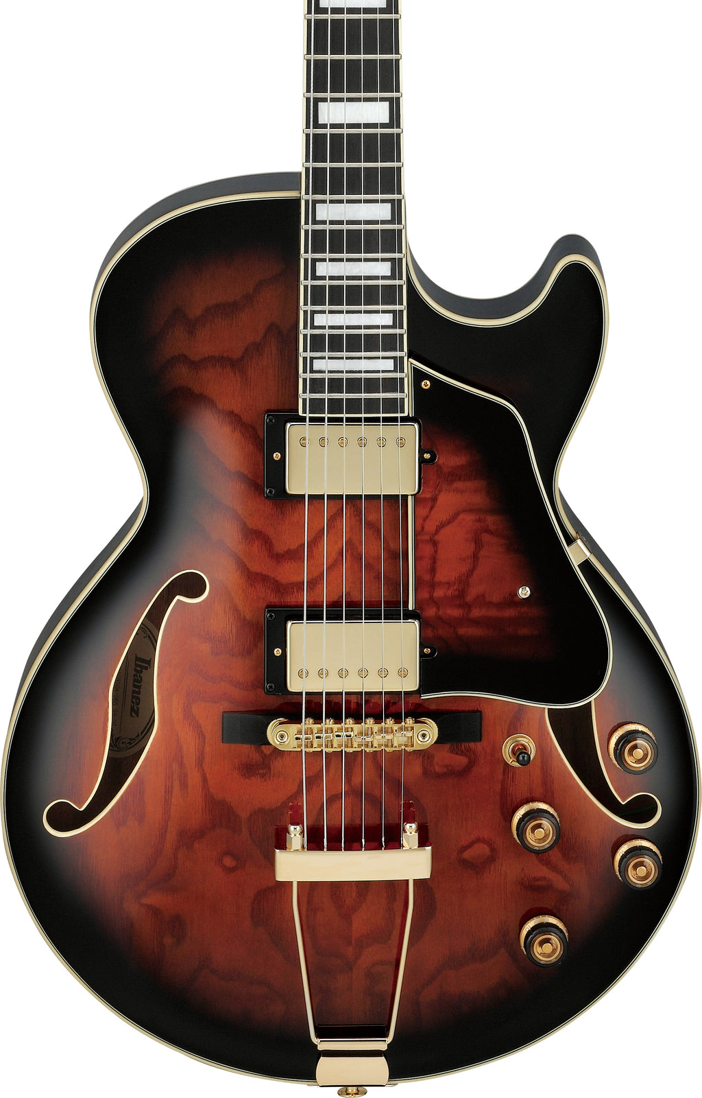 Ibanez Electric Guitar - AG Artcore Expressionist 6str Electric Guitar - Dark Brown Sunburst - AG95QADBS