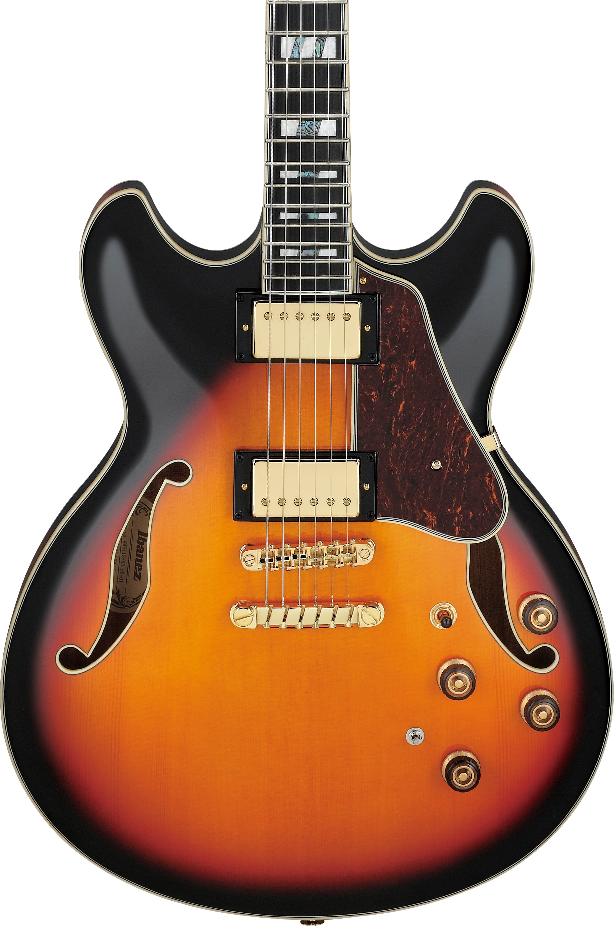 Ibanez Electric Guitar - AS Artstar Semi-hollow Electric Guitar - Brown Sunburst - AS113BS