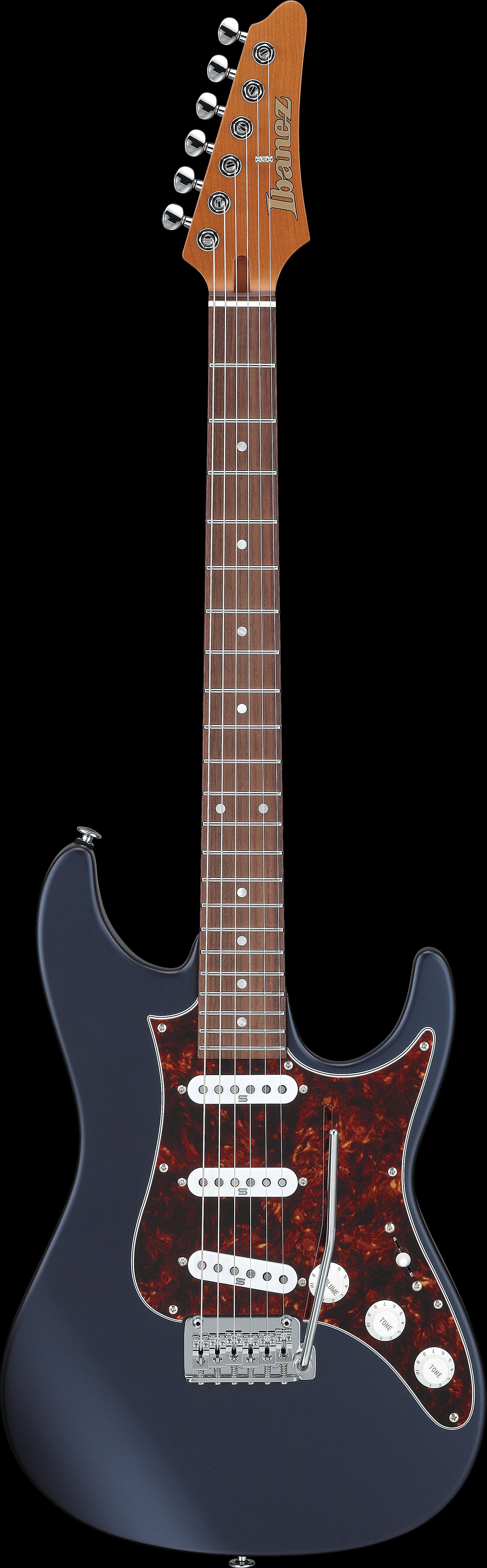 Ibanez Electric Guitar - AZ Prestige 6str Electric Guitar w/Case - Dark Tide Blue Flat - AZ2203NTDBF