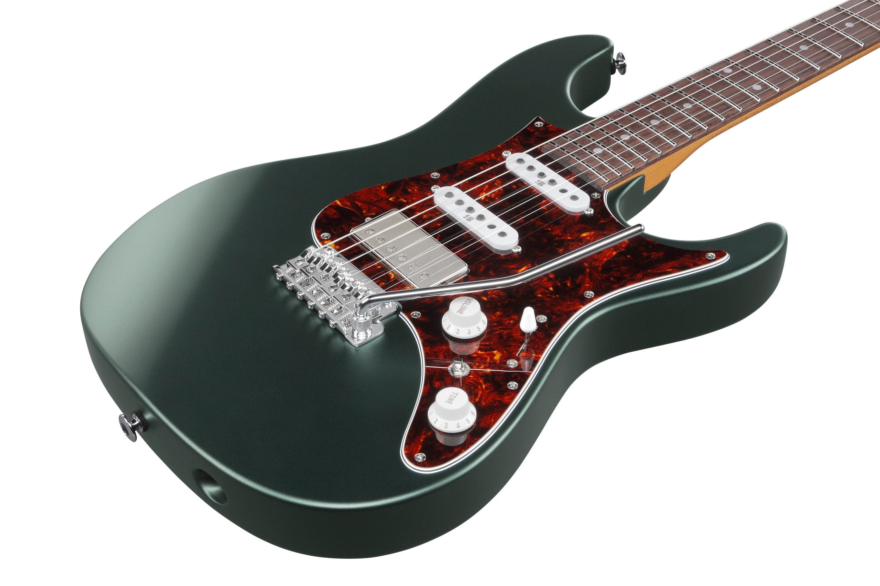 Ibanez Electric Guitar - AZ Prestige 6str Electric Guitar w/Case - Ivy Green Metallic Flat - AZ2204NVGF