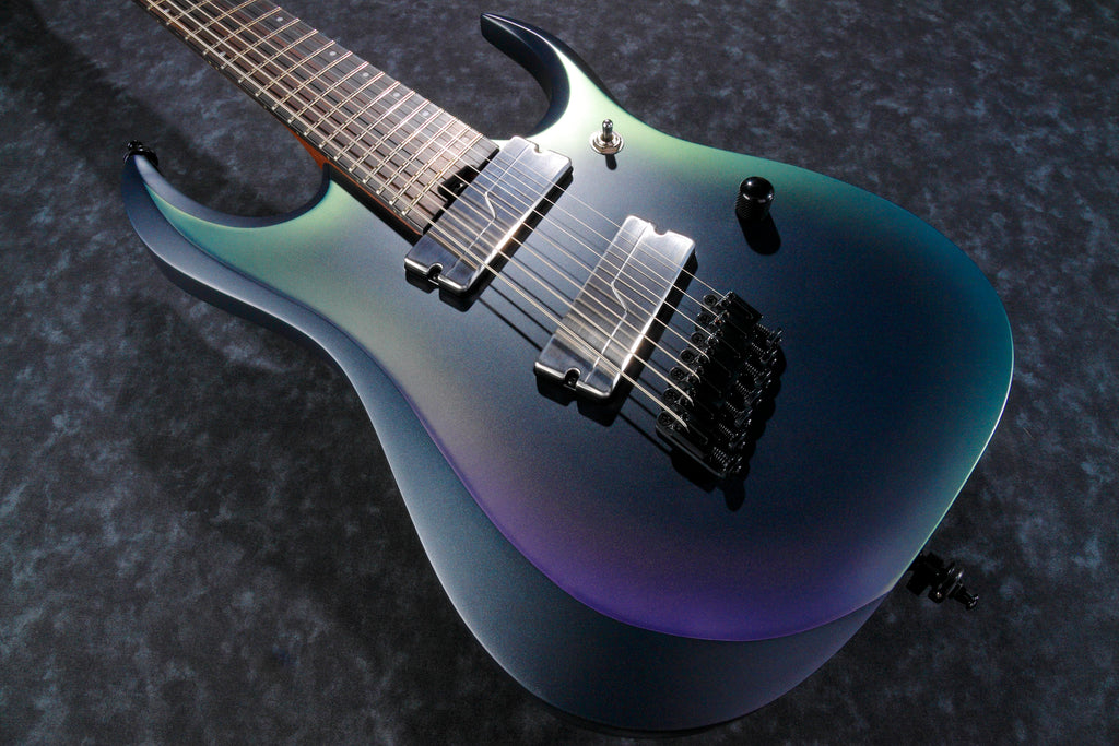Ibanez Electric Guitar - RGD Axe Design Lab Multi Scale 7str Electric Guitar - Black Aurora Burst Matte - RGD71ALMSBAM