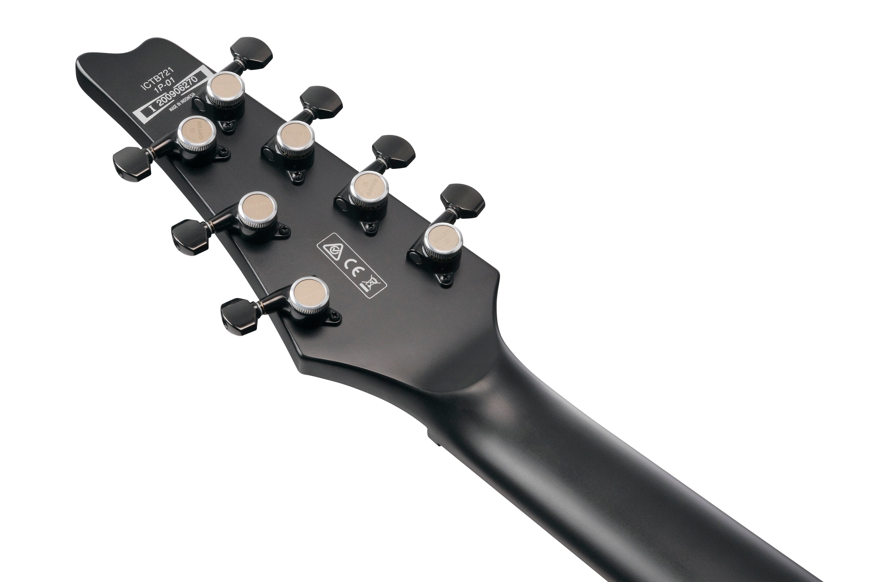 Ibanez Electric Guitar - Iceman Iron Label 7str Electric Guitar w/Bag - Black Flat - ICTB721BKF