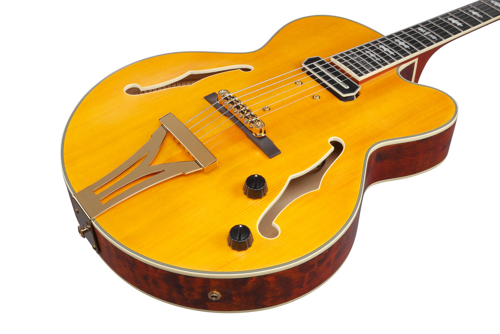 Ibanez Electric Guitar - Pat Metheny Signature 6str Electric Guitar w/Case - Natural Amber Low Gloss - PM3CNAL
