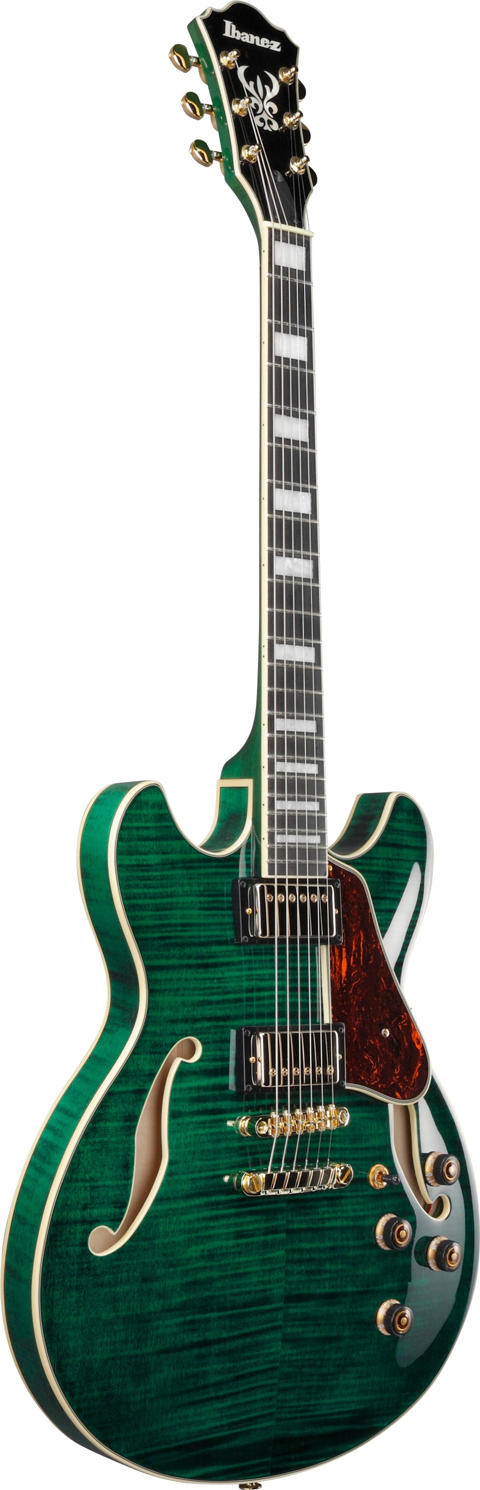 Ibanez Electric Guitar - AS Artcore Expressionist 6str Electric Guitar - Transparent Moss Green - AS93FMTMG