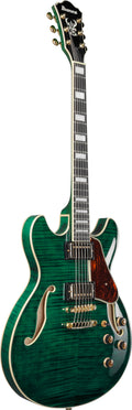 Ibanez Electric Guitar - AS Artcore Expressionist 6str Electric Guitar - Transparent Moss Green - AS93FMTMG