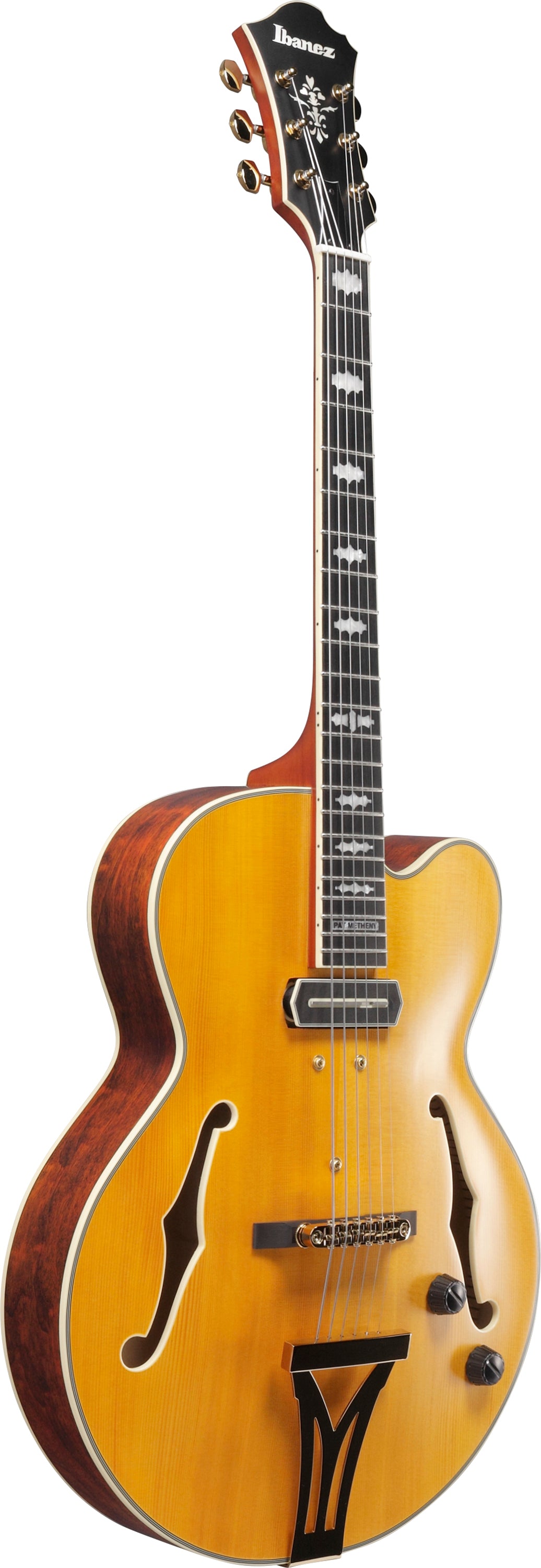 Ibanez Electric Guitar - Pat Metheny Signature 6str Electric Guitar w/Case - Natural Amber Low Gloss - PM3CNAL