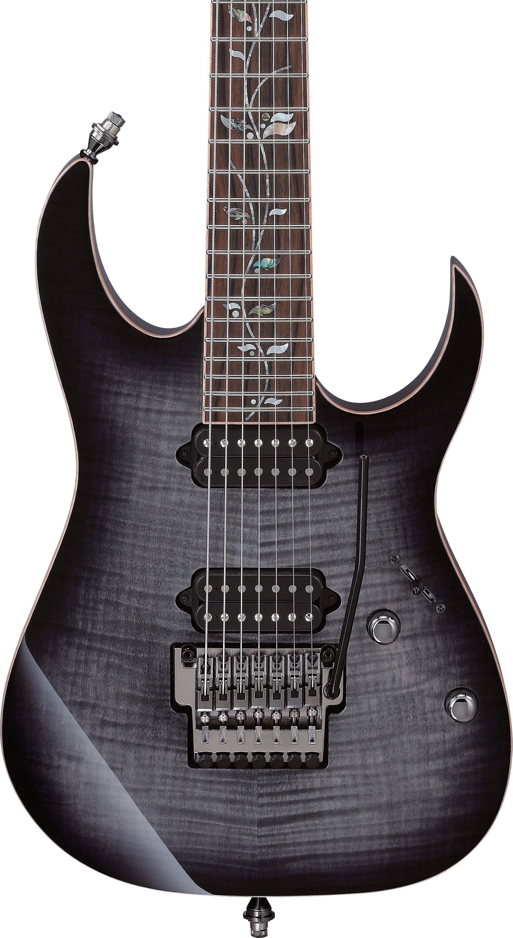 Ibanez Electric Guitar - RG j.custom 7str Electric Guitar w/Case - Black Rutile - RG8527BRE