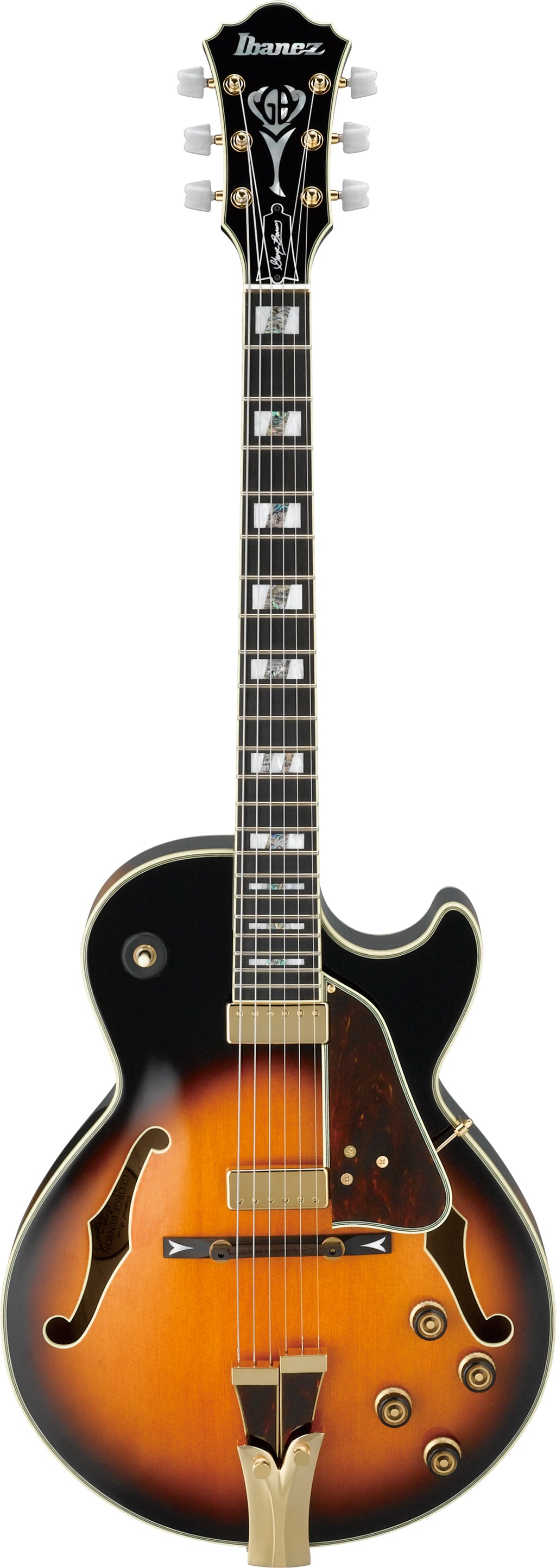 Ibanez Electric Guitar - George Benson Signature 6str Electric Guitar w/Case - Brown Sunburst - GB10BS