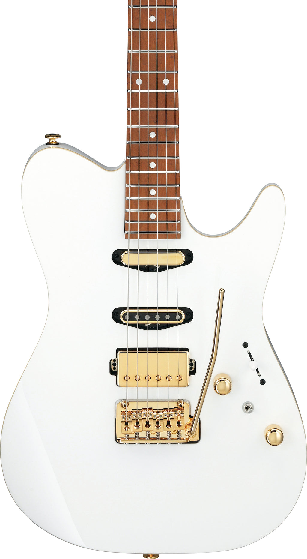 Ibanez Electric Guitar - Lari Basilio Signature 6str Electric Guitar w/Case - White - LB1WH