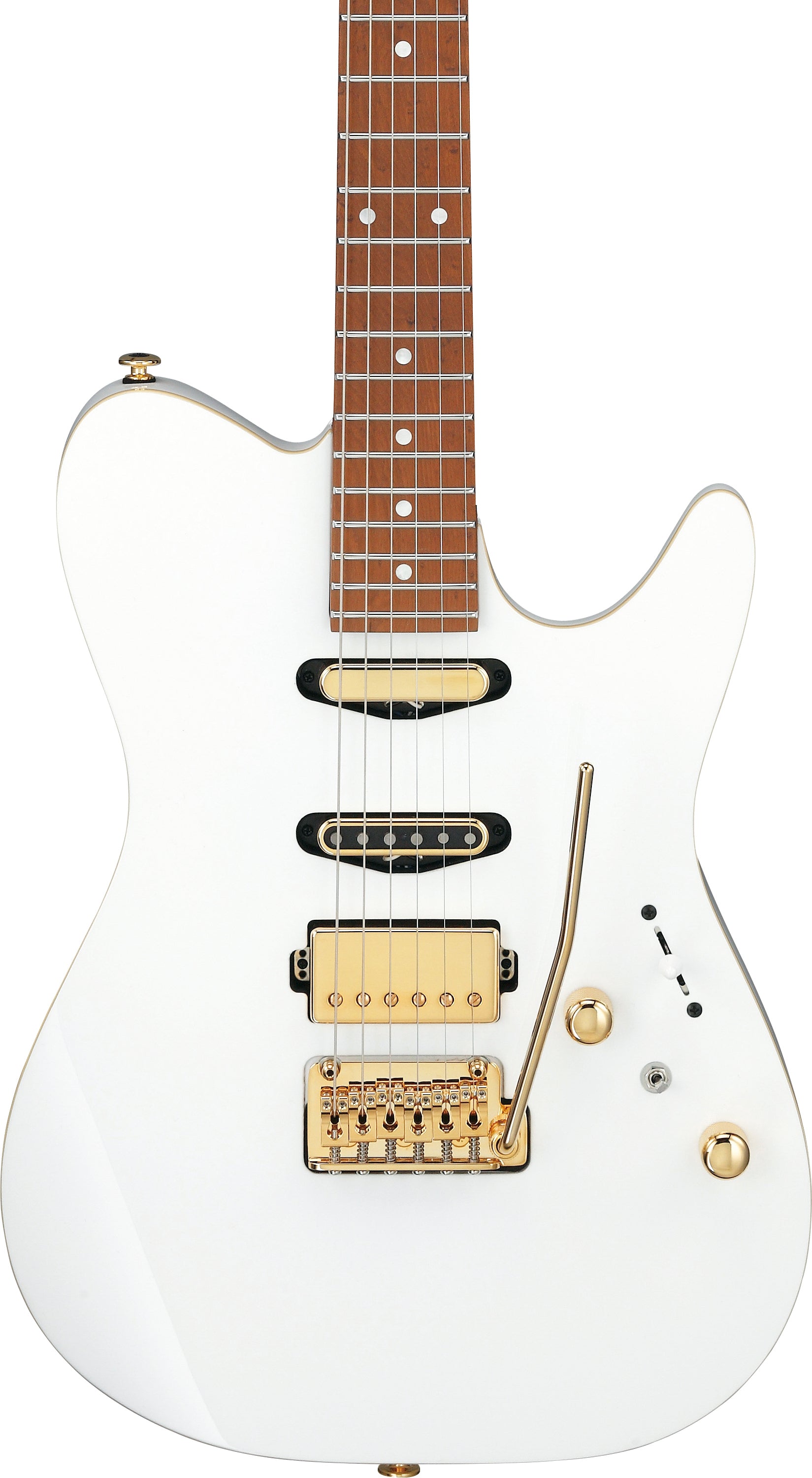 Ibanez Electric Guitar - Lari Basilio Signature 6str Electric Guitar w/Case - White - LB1WH