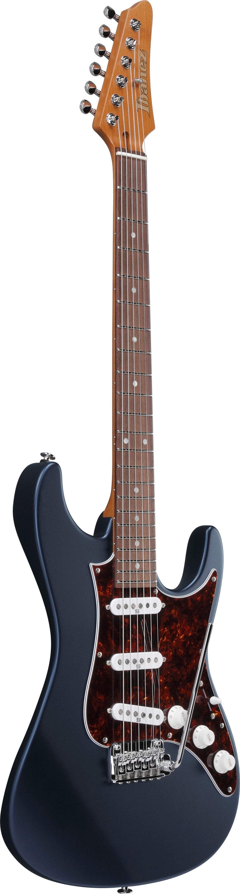 Ibanez Electric Guitar - AZ Prestige 6str Electric Guitar w/Case - Dark Tide Blue Flat - AZ2203NTDBF