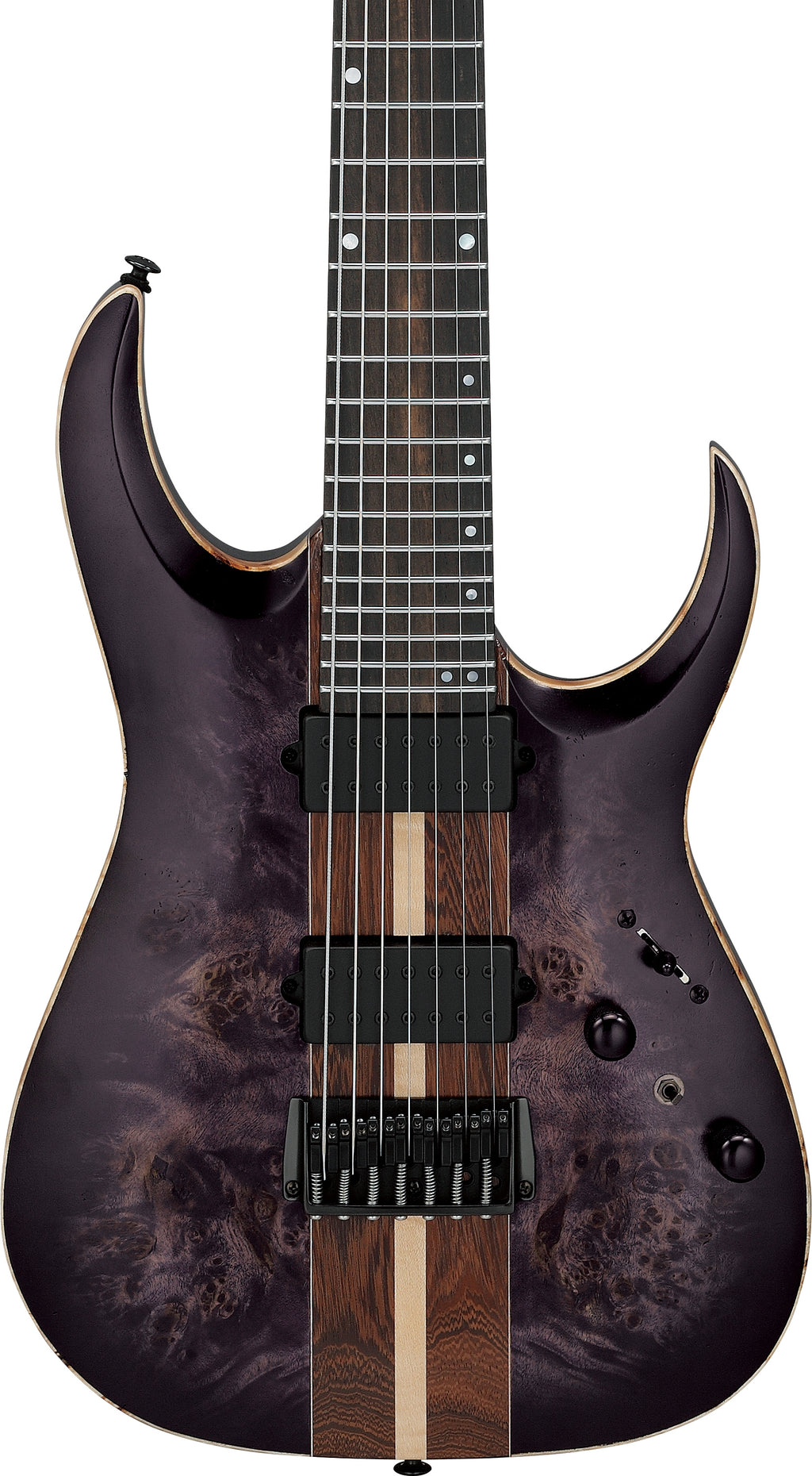 Ibanez Electric Guitar - RGA Premium 7str Electric Guitar w/ Bag - Deep Twilight Burst Low Gloss - RGA217P1PBDRL