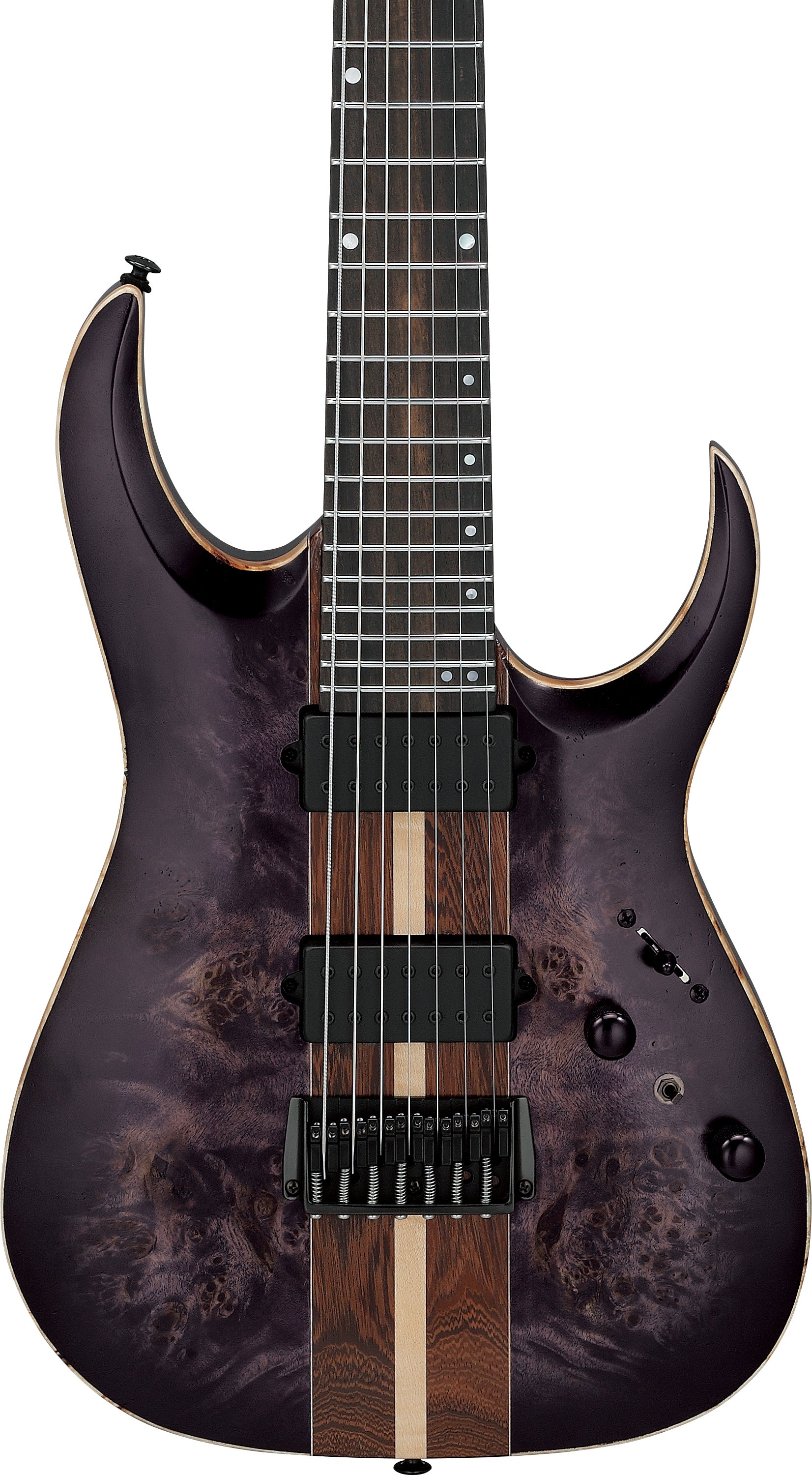Ibanez Electric Guitar - RGA Premium 7str Electric Guitar w/ Bag - Deep Twilight Burst Low Gloss - RGA217P1PBDRL
