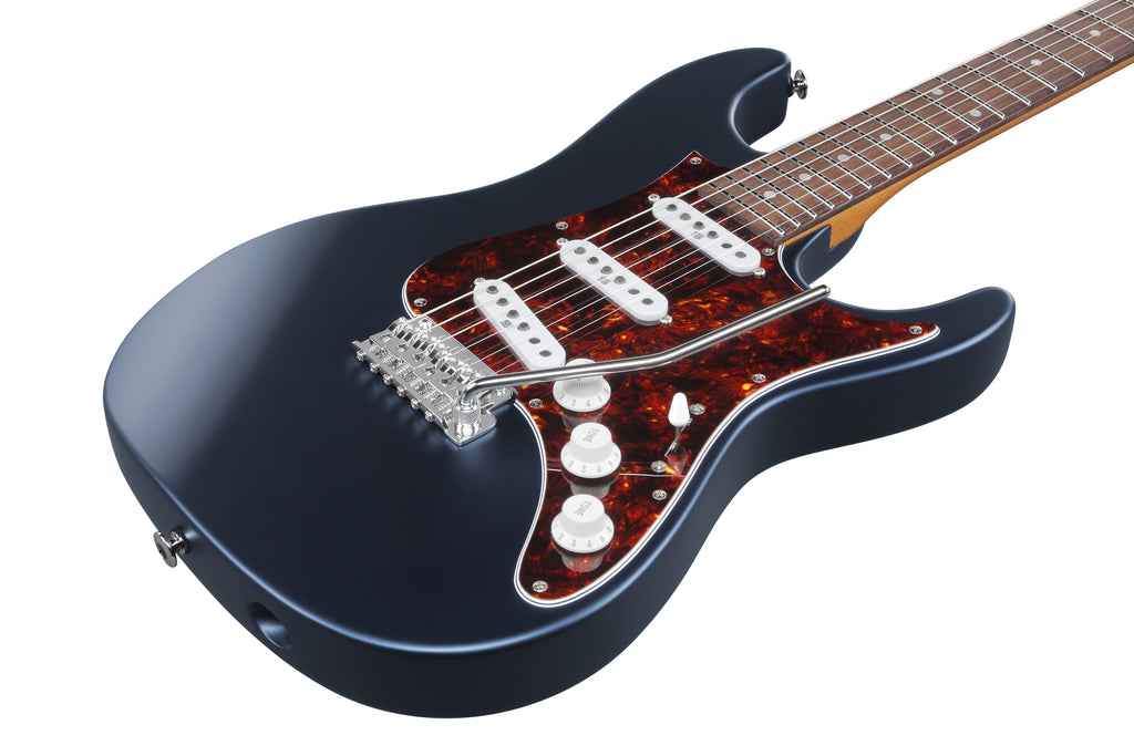 Ibanez Electric Guitar - AZ Prestige 6str Electric Guitar w/Case - Dark Tide Blue Flat - AZ2203NTDBF