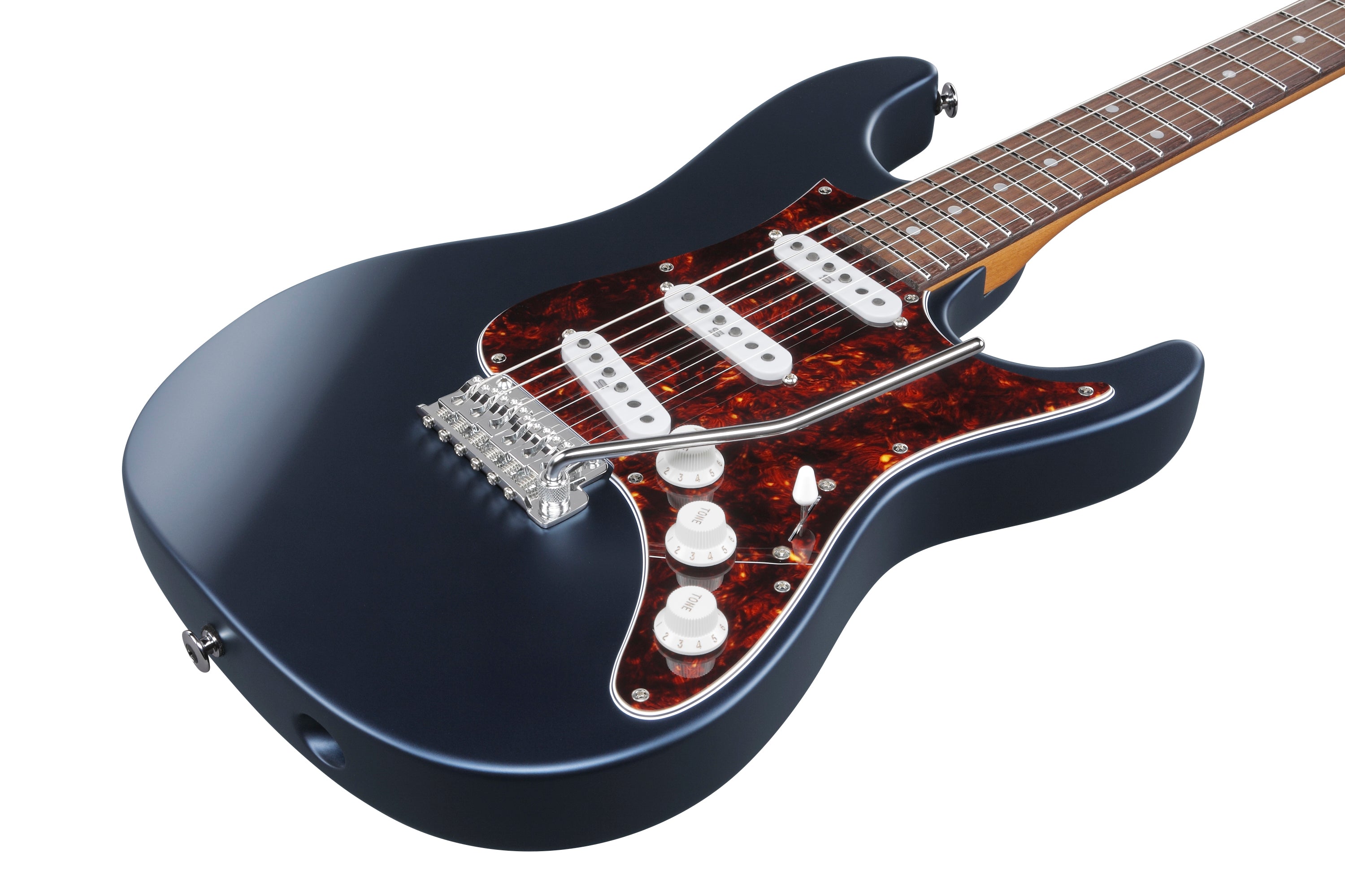 Ibanez Electric Guitar - AZ Prestige 6str Electric Guitar w/Case - Dark Tide Blue Flat - AZ2203NTDBF