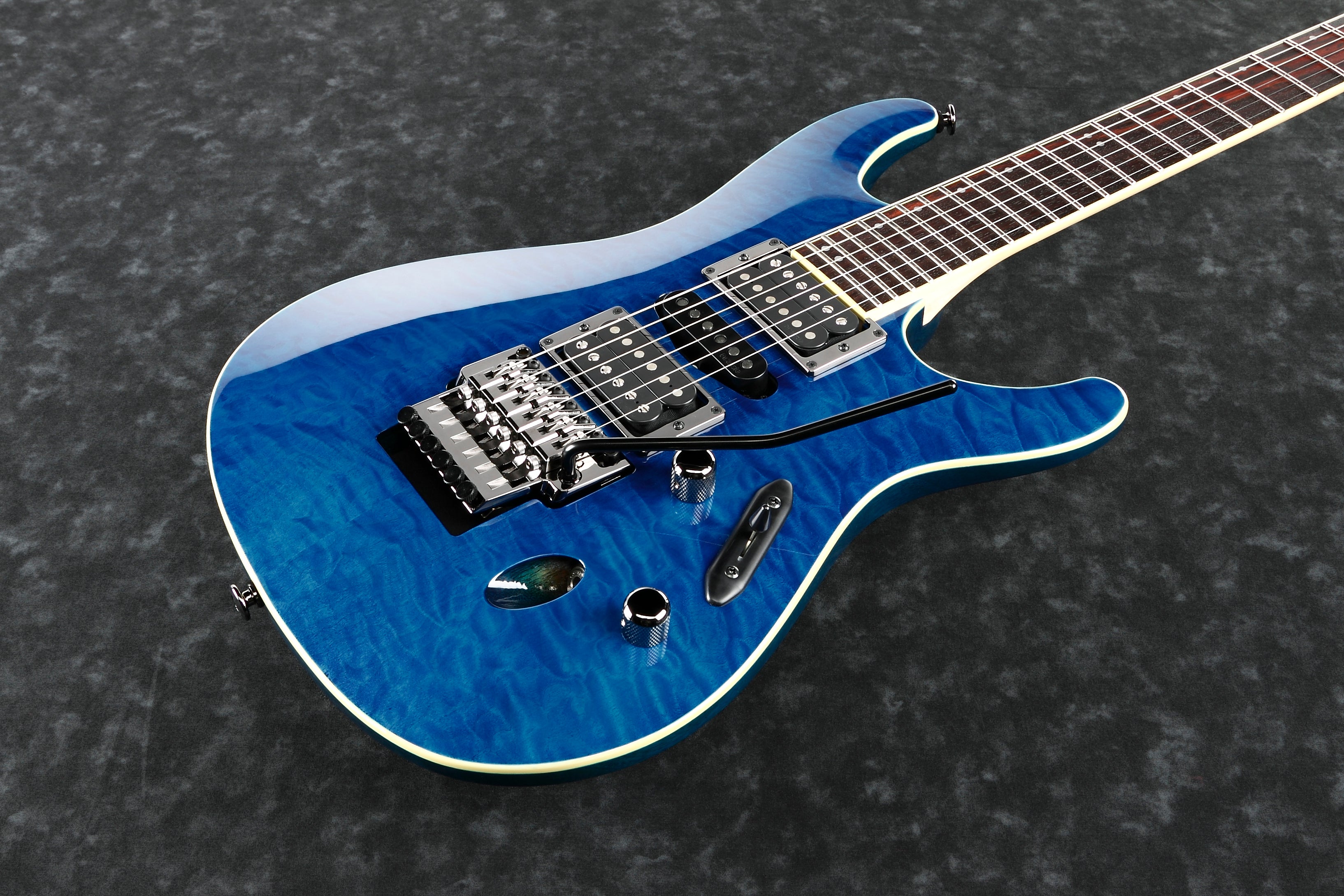Ibanez Electric Guitar - S Prestige 6str Electric Guitar w/Case - Natural Blue - S6570QNBL