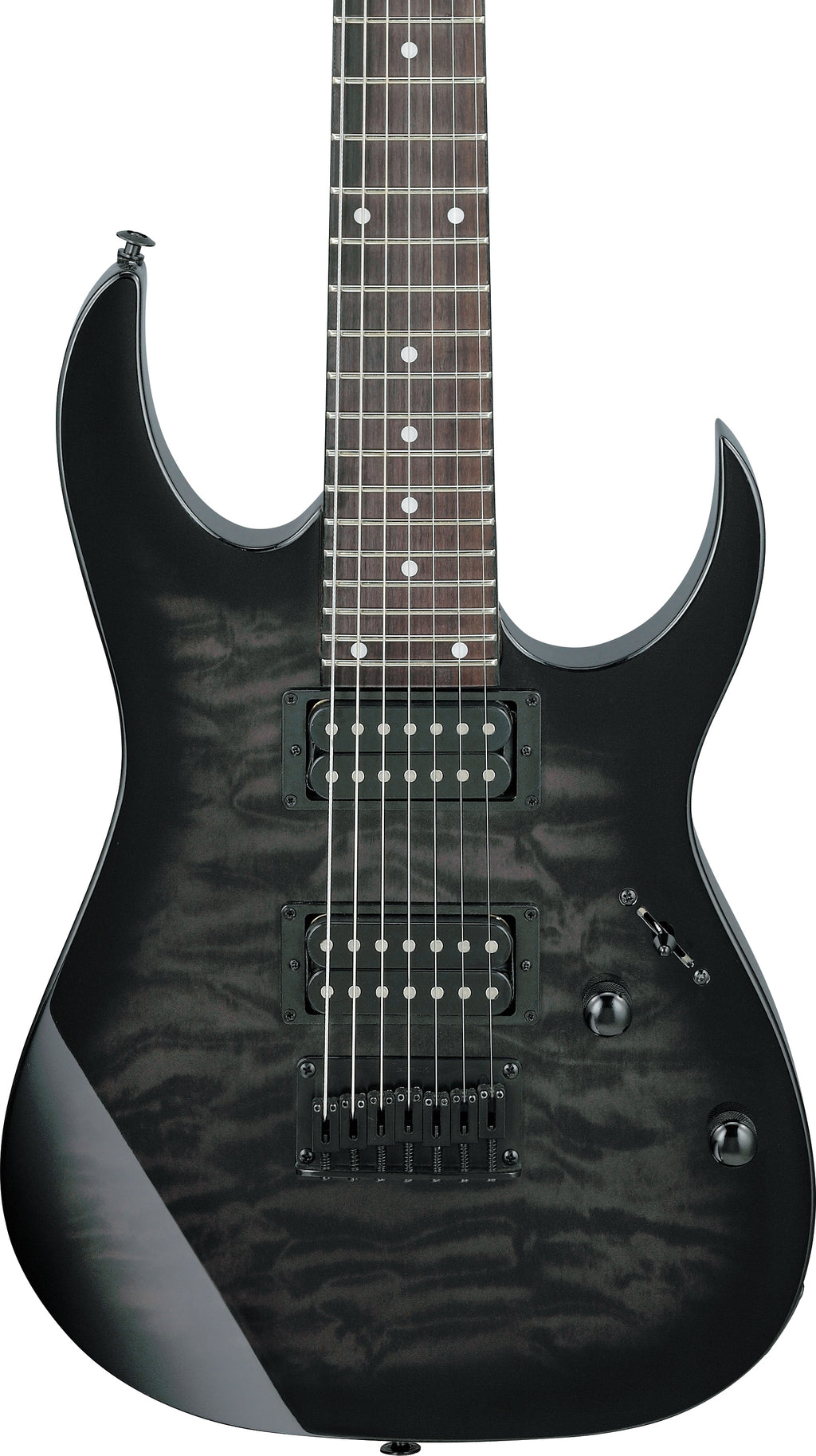 Ibanez Electric Guitar - GIO RG 7str Electric Guitar - Transparent Black Sunburst - GRG7221QATKS