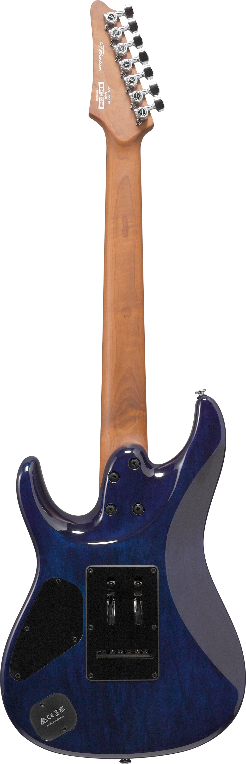 Ibanez Electric Guitar - AZ Premium 7str Electric Guitar - Twilight Blue Burst - AZ427P2QMTUB