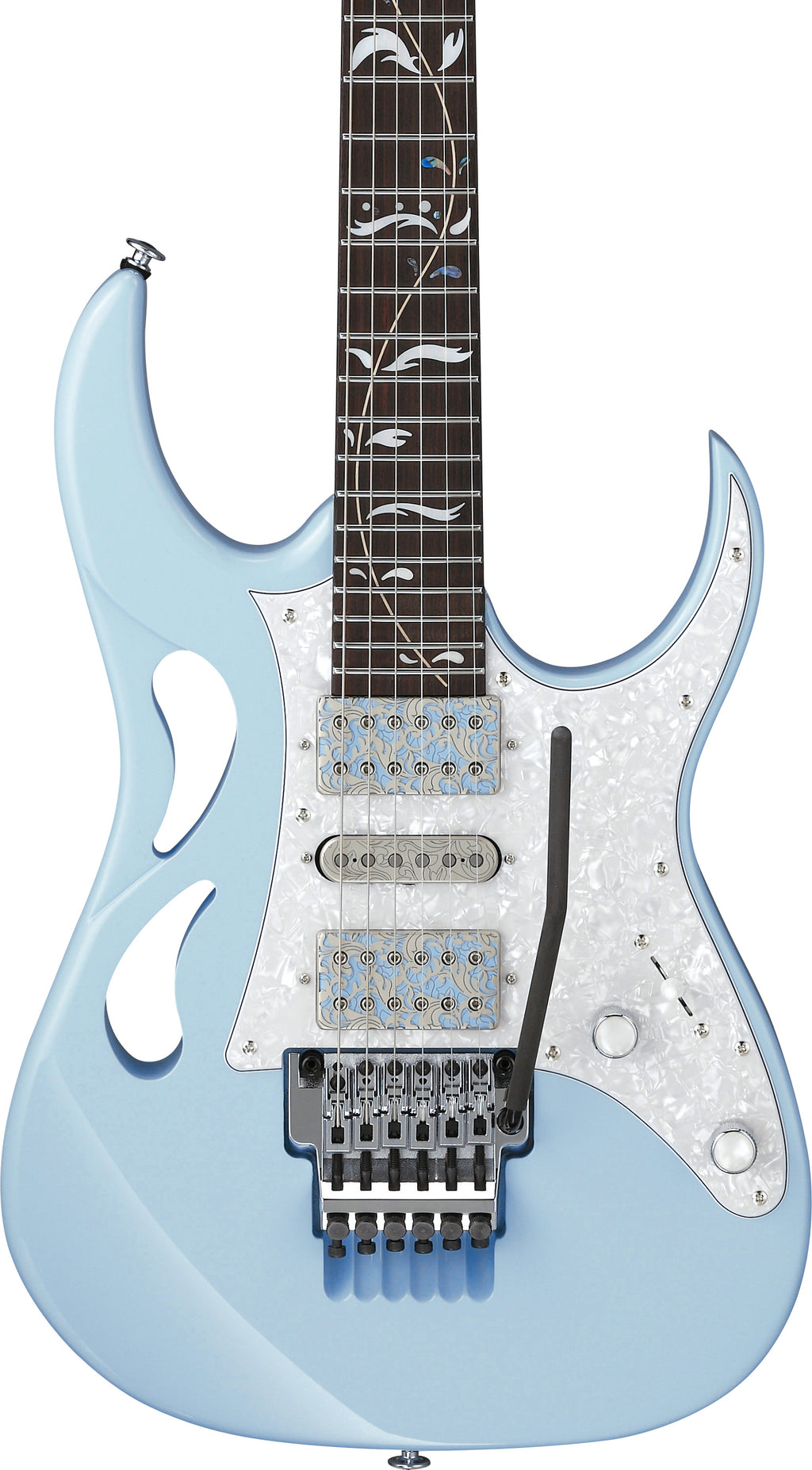 Ibanez Electric Guitar - Steve Vai Signature 6str Electric Guitar w/Case - Blue Powder - PIA3761CBLP