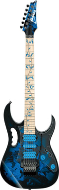 Ibanez Electric Guitar - Steve Vai Signature 6str Electric Guitar w/Bag - Blue Floral Pattern - JEM77PBFP