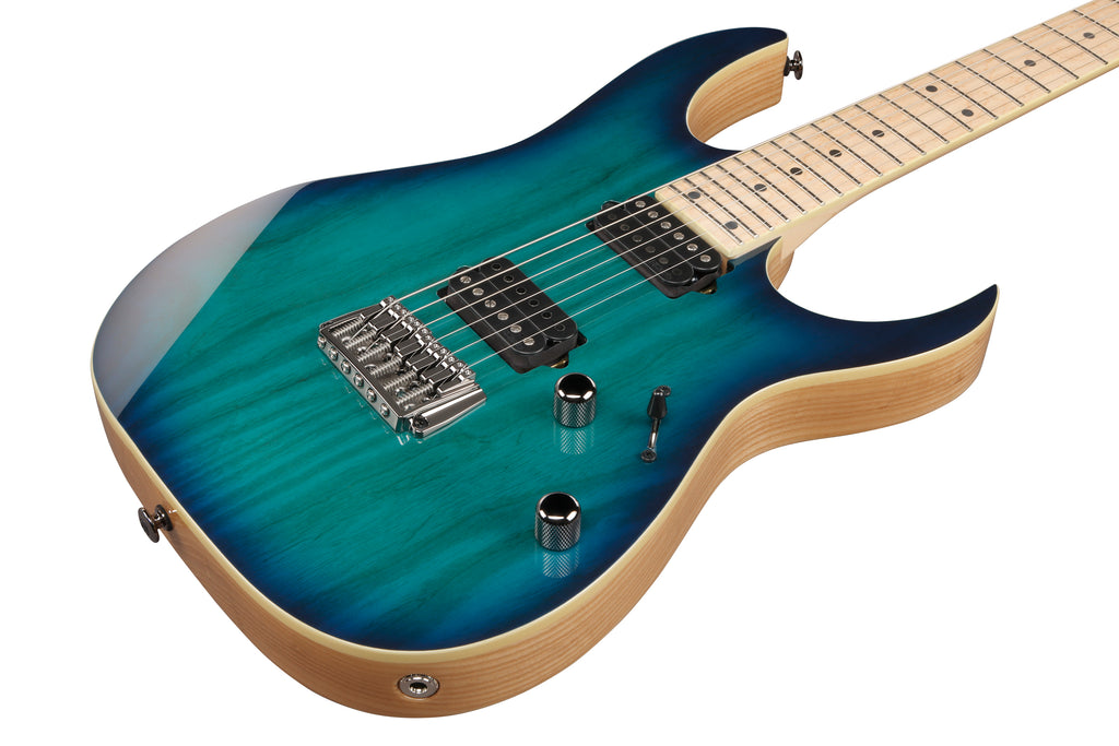 Ibanez Electric Guitar - RG Prestige 6str Electric Guitar w/Case - Nebula Green Burst - RG652AHMFXNGB