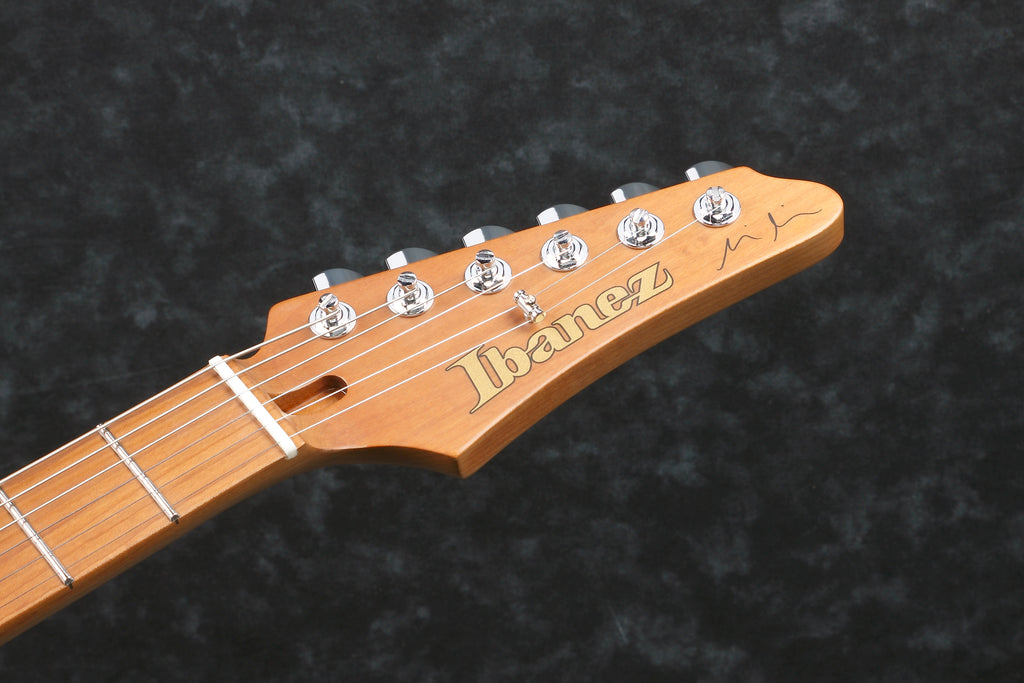 Ibanez Electric Guitar - Martin Miller Signature 6str Electric Guitar w/Case - Transparent Aqua Blue - MM1TAB