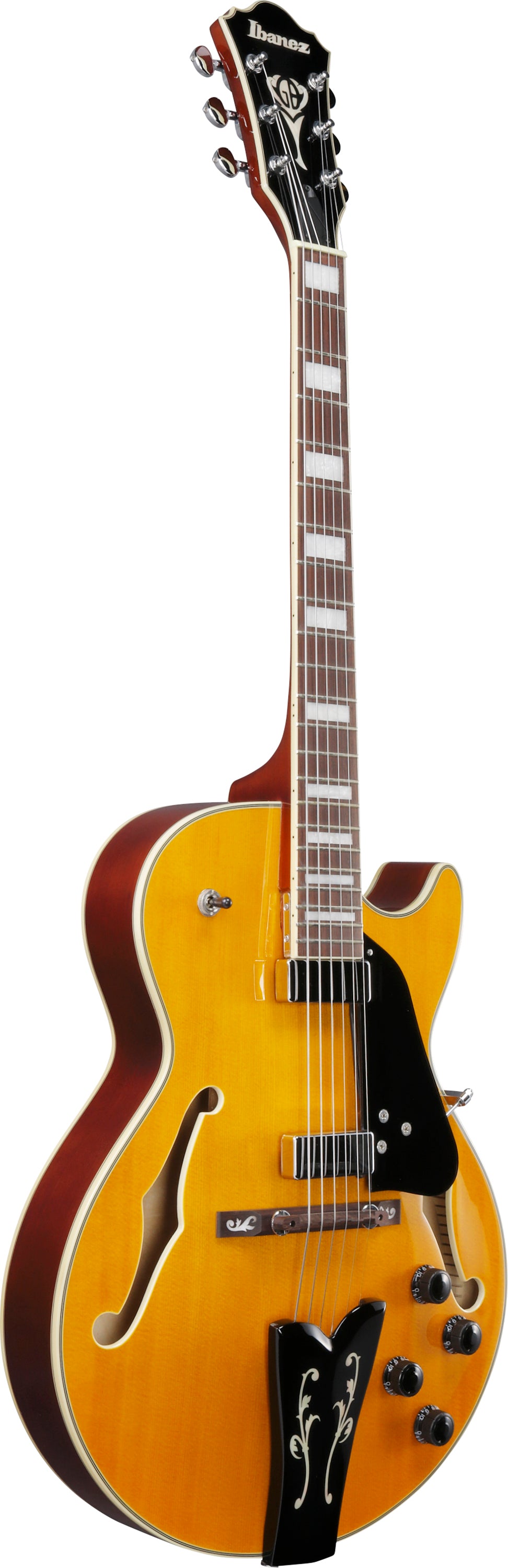Ibanez Electric Guitar - George Benson Signature 6str Hollow Body Electric Guitar - Antique Amber - GB10EMAA