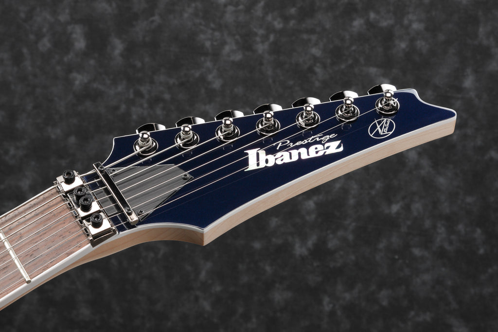 Ibanez Electric Guitar - RG Prestige 7str Electric Guitar (27" scale) w/Case - Dark Tide Blue - RG2027XLDTB