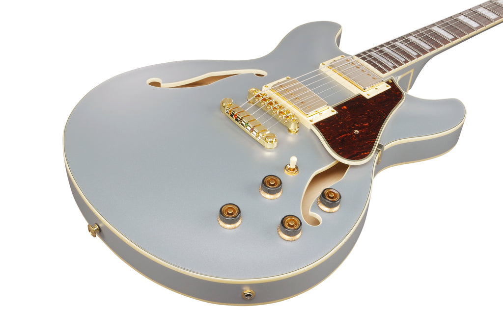 Ibanez Electric Guitar - AS Artcore 6str Electric Guitar  - Moonstone Silver Flat - AS73GMSF