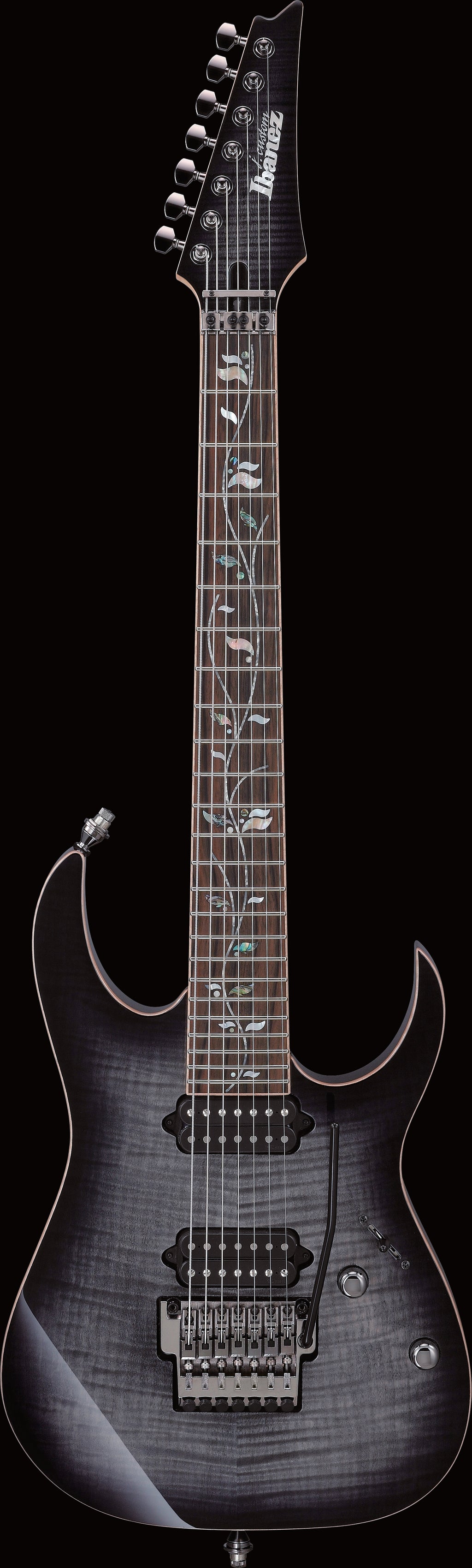 Ibanez Electric Guitar - RG j.custom 7str Electric Guitar w/Case - Black Rutile - RG8527BRE