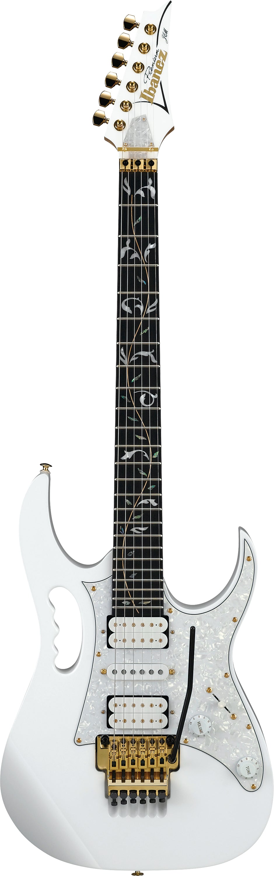 Ibanez Electric Guitar - Steve Vai Signature 6str Electric Guitar w/Bag - White - JEM7VPWH
