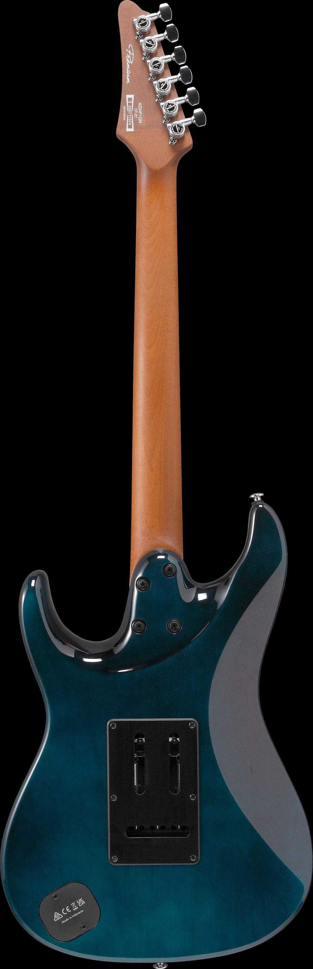 Ibanez Electric Guitar - AZ Premium 6str Electric Guitar - Deep Ocean Blonde - AZ24P1QMDOB