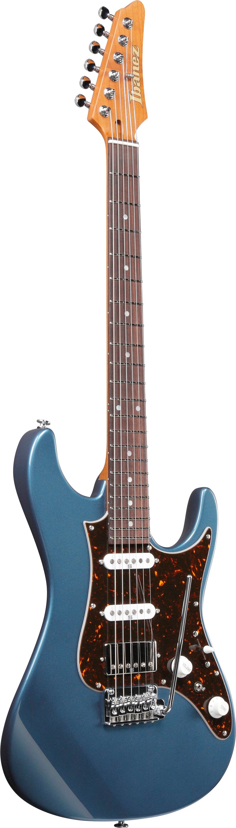 Ibanez Electric Guitar - AZ Prestige 6str Electric Guitar w/Case - Prussian Blue Metallic - AZ2204NPBM